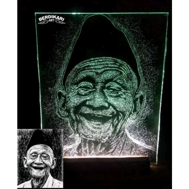 UKIR KACA/LAMPU TIDUR/LAMPU HIAS/MINIATUR