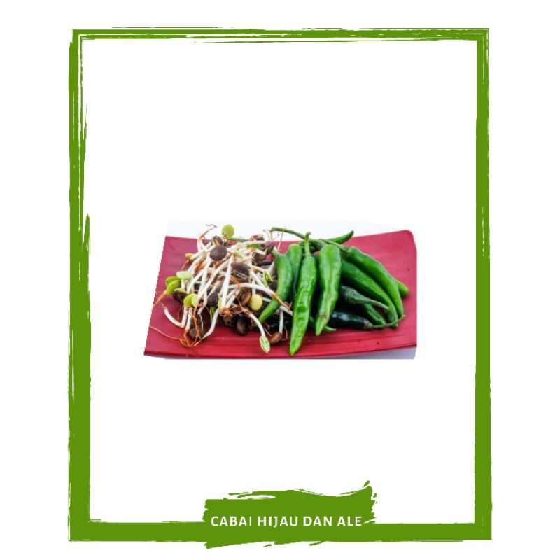 Paket Cabai Hijau & Ale / Lombok Ijo & Ale / Sayur Sayuran Segar By Mallahrizwa