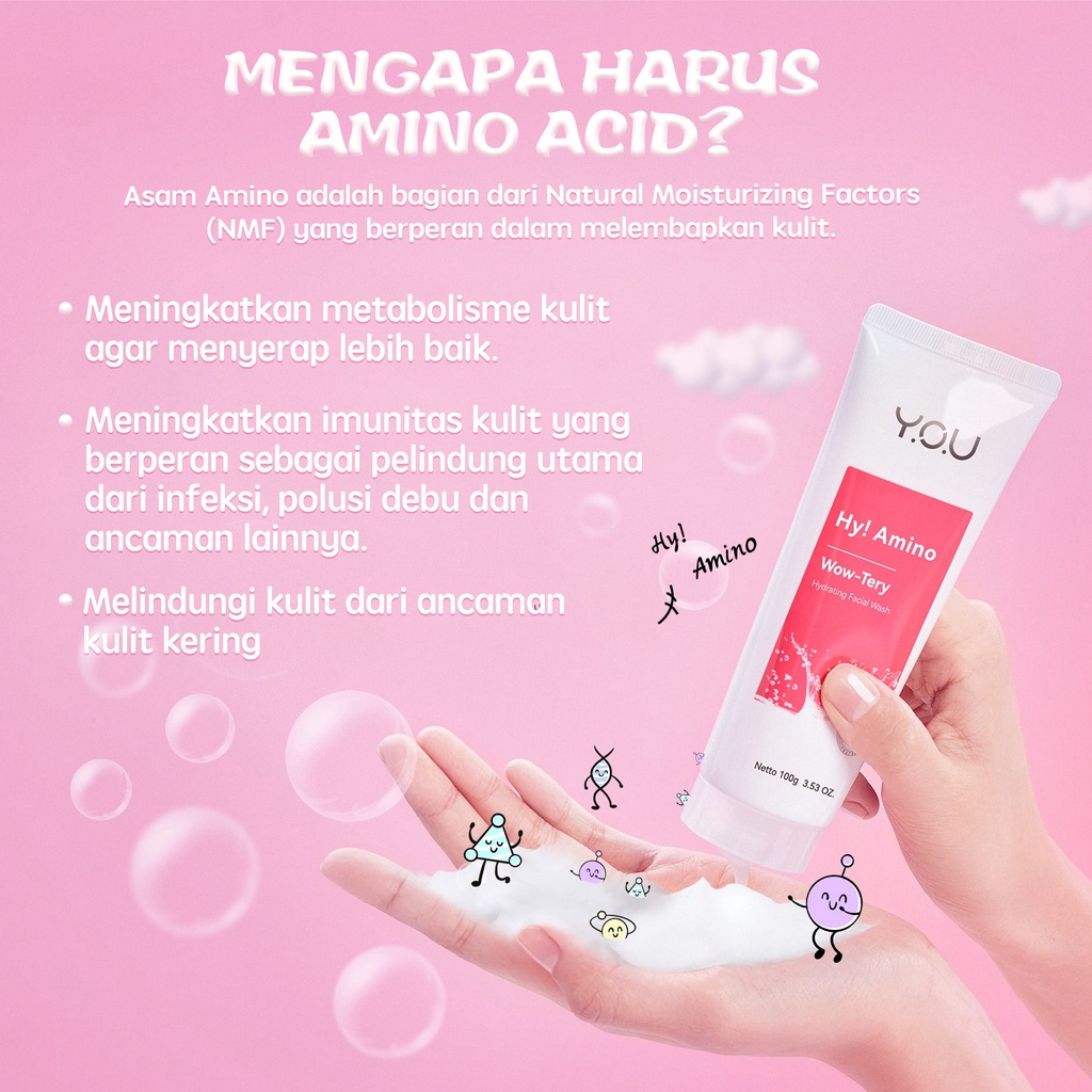 YOU Hy! Amino Wow-Tery Hydrating Facial Wash Sabun Cuci Muka