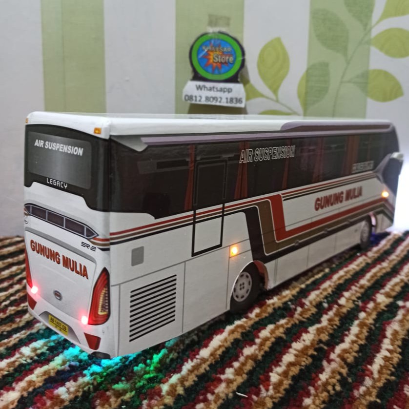 miniatur bus bis SR2 GUNUNG MULIA PLUS LAMPU