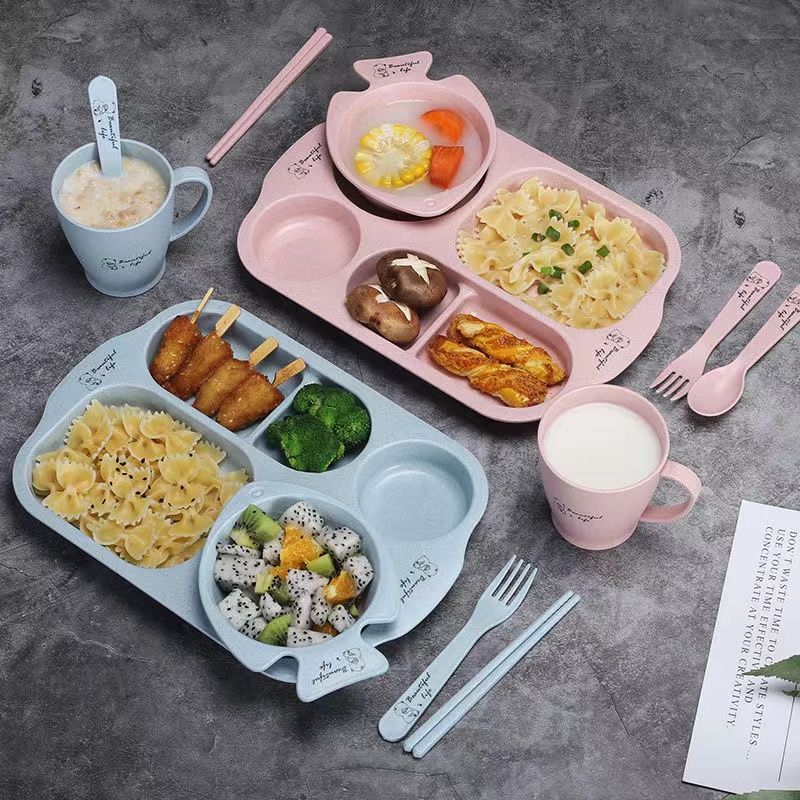 Piring Makan Set Anak 6 in 1 BPA Free Children Tableware Tempat Makan Komplit Baby