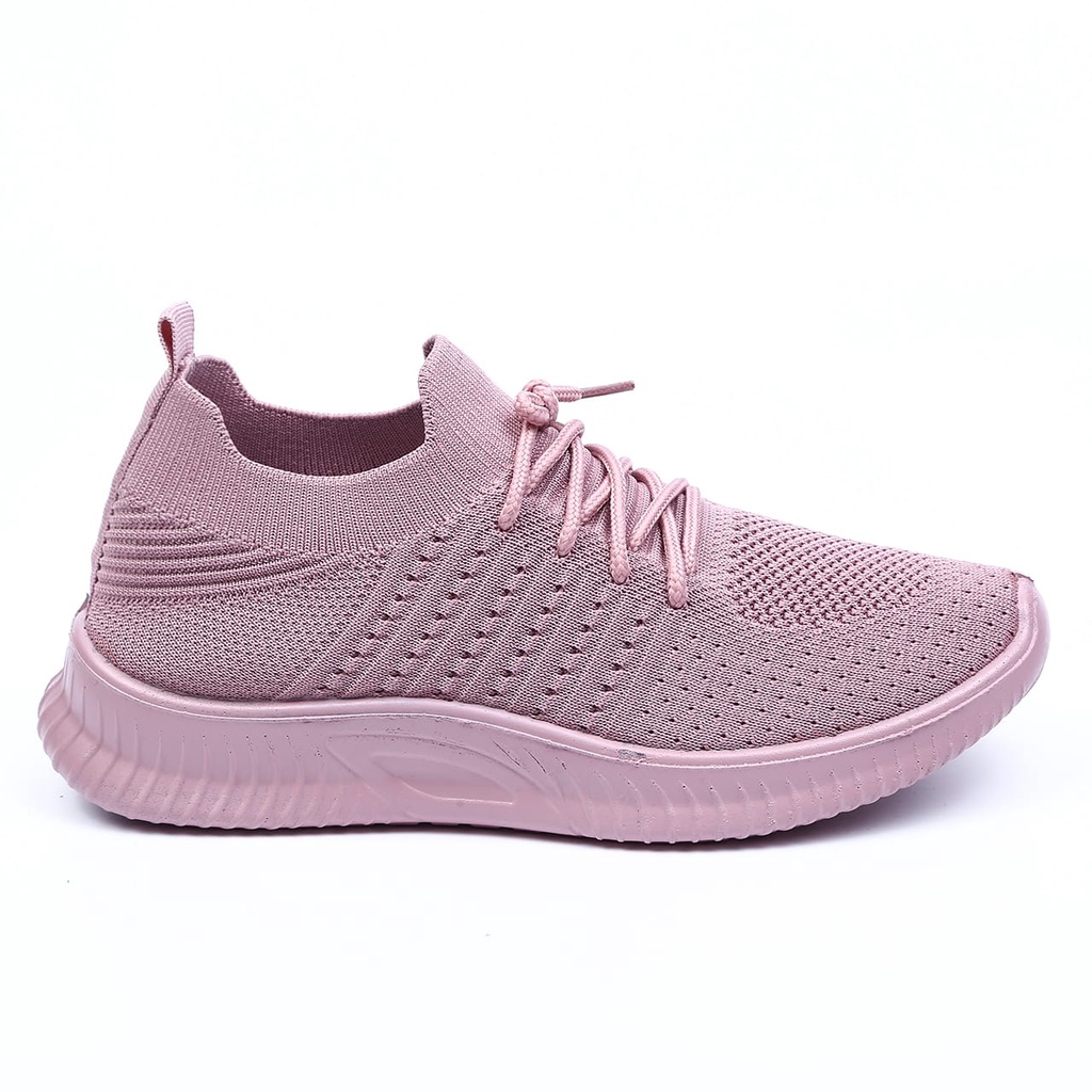 Sneakers Slip On Wanita Sepatu  Canvas Sports Shoes Wanita - A011-Pink
