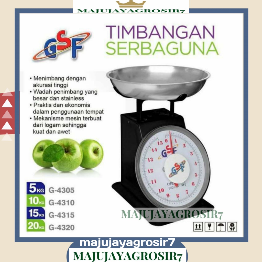 TIMBANGAN ANALOG MANUAL BUAH / TIMBANGAN BARANG DAN DAPUR / TIMBANGAN BUAH BESI GSF 4305 5KG / GSF 4