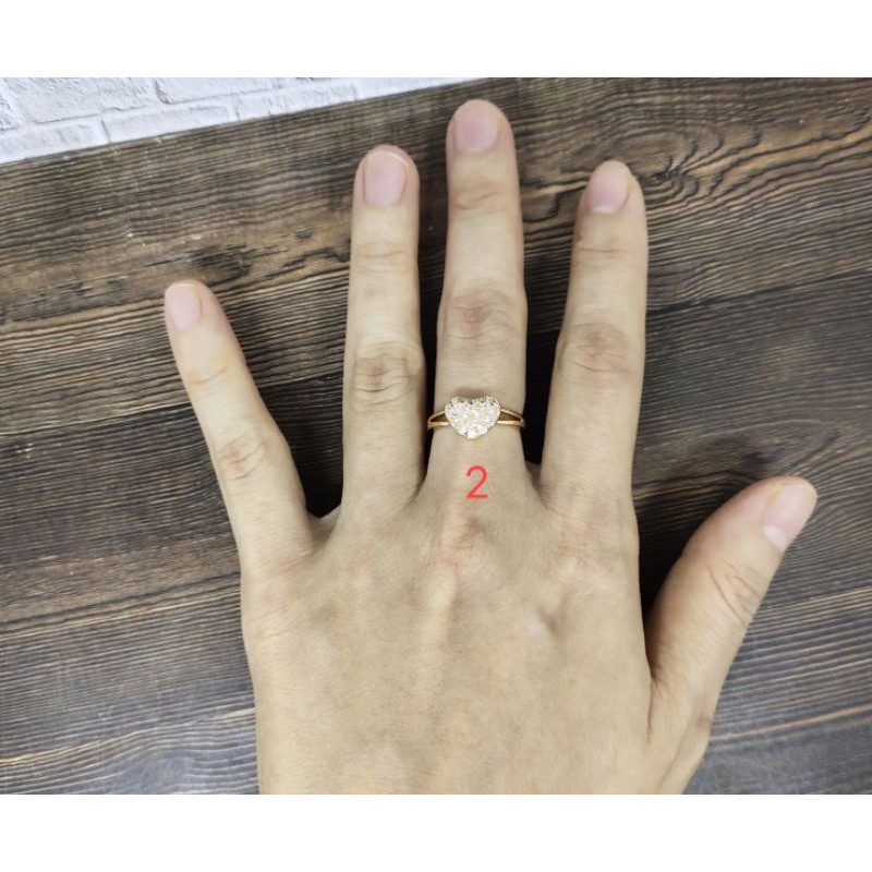 Fifi Fashion Cincin Cantik Jocelin Model Perhiasan Lapis emas 08#