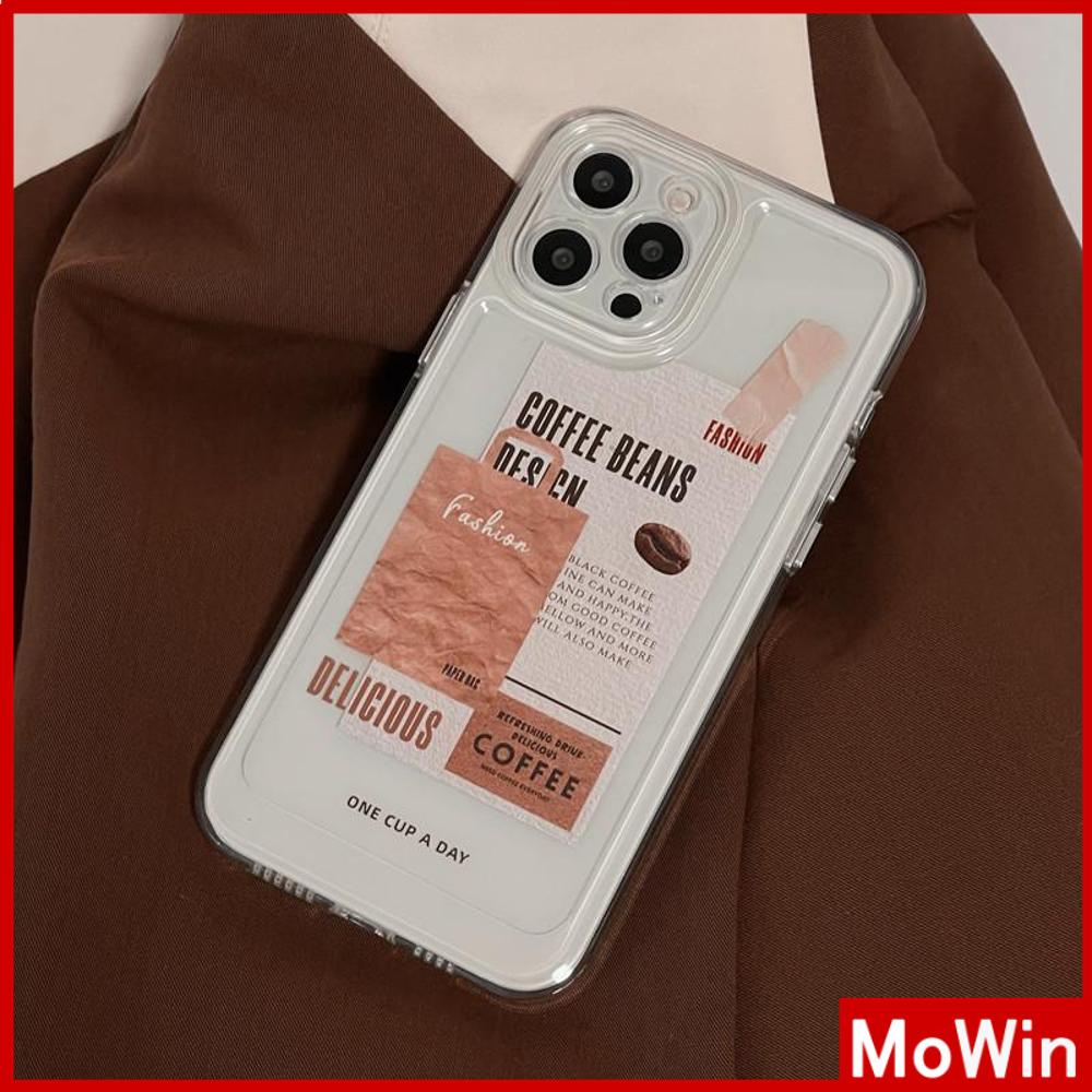 iPhone Case Clear Case Soft Thick TPU Shockproof Super Transparent Protection Camera Plating Button Brown Coffee For iPhone 13 Pro Max iPhone 12 Pro Max iPhone 11 iPhone 7Plus