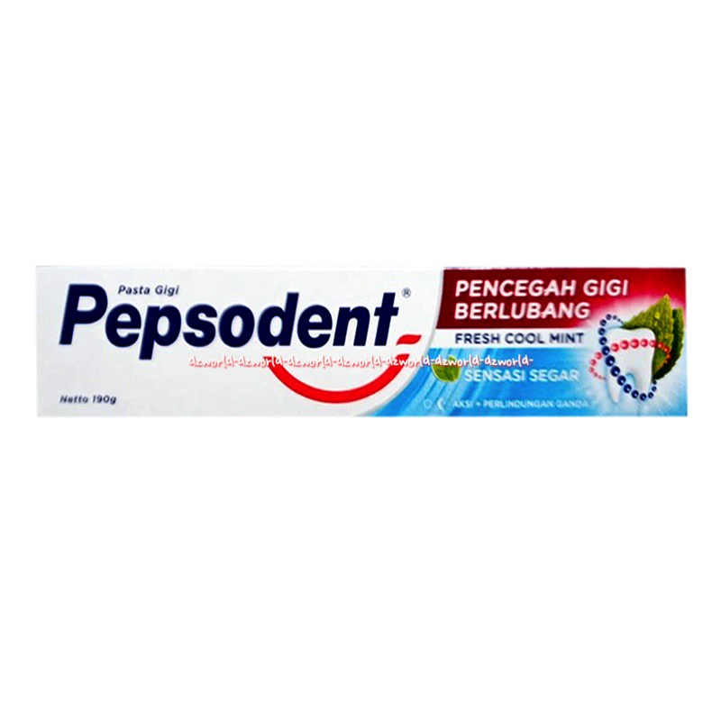 Pepsodent 190gr Pencegah Gigi Berlubang Odol Pasta Gigi Fresh cool Mint Pepsonden Toothpaste