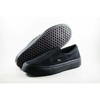  Sepatu  Vans  Slip On Slipon Slop Full Black Hitam  Polos  