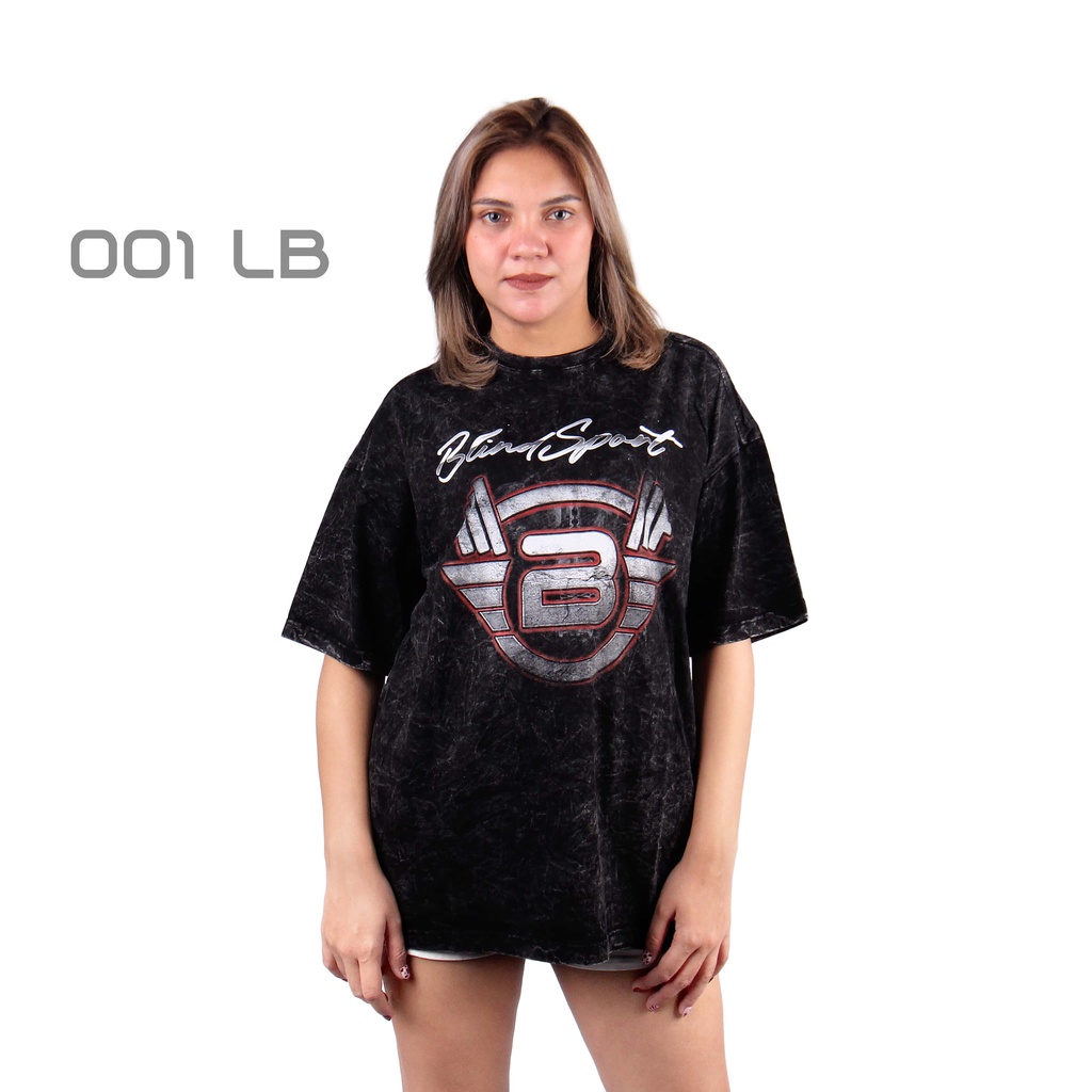 Kaos Washed Oversize Streetwear Pria Wanita Blindsport Washed LB
