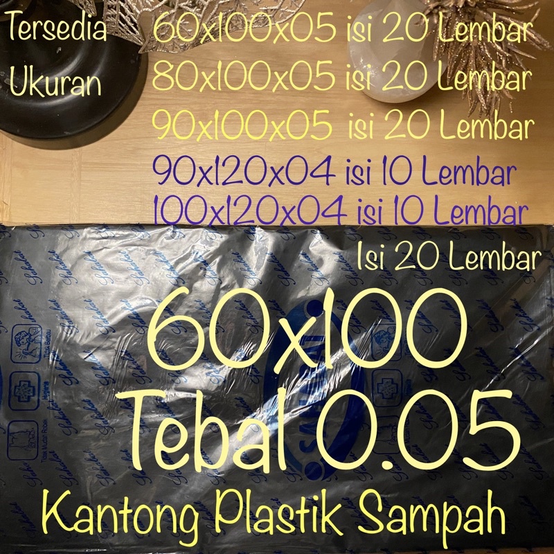 [1 pcs] Kresek Sampah Besar Super Tebal 05 LOS 60x100 isi 1 Lembar / Kantong Plastik Sampah Tebal 60x100x05 Hitam / Kresek Sampah Super Tebal 60x100 x 05 Hitam / Kantong Sampah 60 x 100 x 05