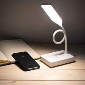 Lampu Meja Belajar Desk Lamp USB / Battery LED USB Flexible, Tidur Malam , Laptop, Kamar, Penerangan