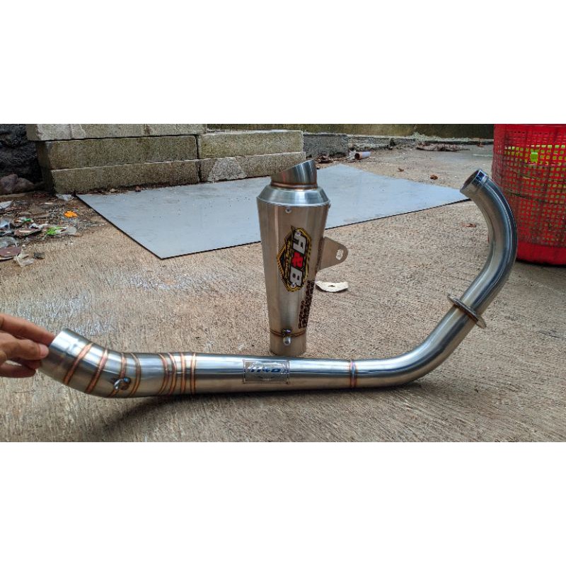 Knalpot  Racing original A&B_Racing_Exhaust For SatriaFu155/FuPorting/Fu200Ex-Tengah/Ex-Samping