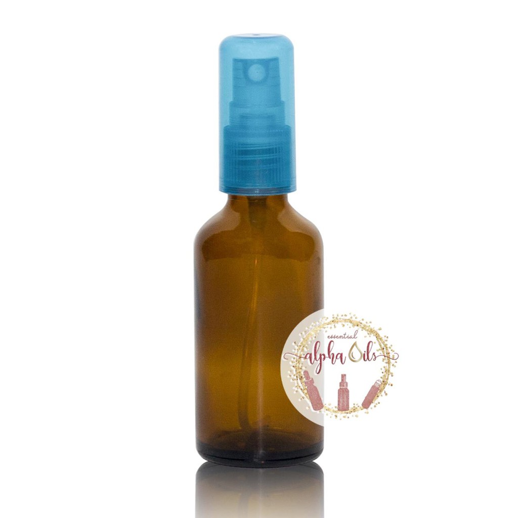 Botol Spray / Spray Bottles 50ml Kaca Tebal Amber Tutup Hitam