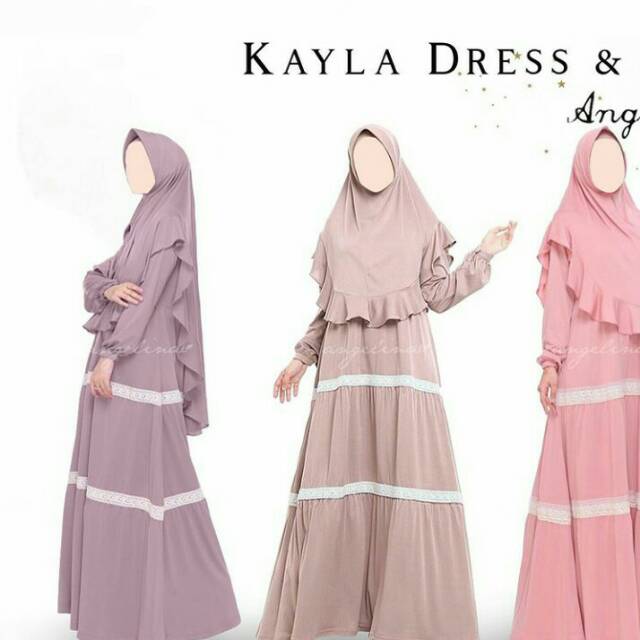 Kayla Lace Dress dan Kinara khimar Atelier Angelina