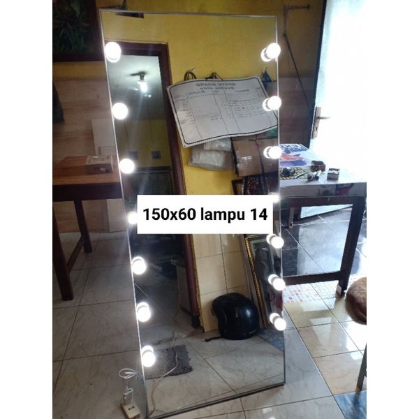 TERMURAH !! KACA CERMIN STANDING FRAMLESS VANITY MIROR SIZE 60x150CM. BACA DESKRIPSI !