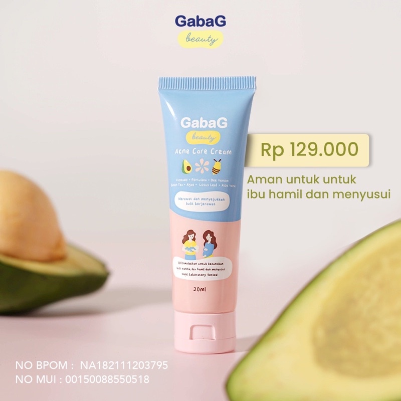 Gabag Beauty Acne Care Cream Krim Totol Pengering Jerawat Wajah Muka Aman Ibu Hamil dan Menyusui