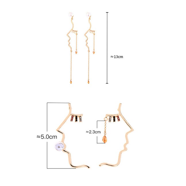 LRC Anting Tusuk Fashion B-2 Geometric Irregular Earrings F50785