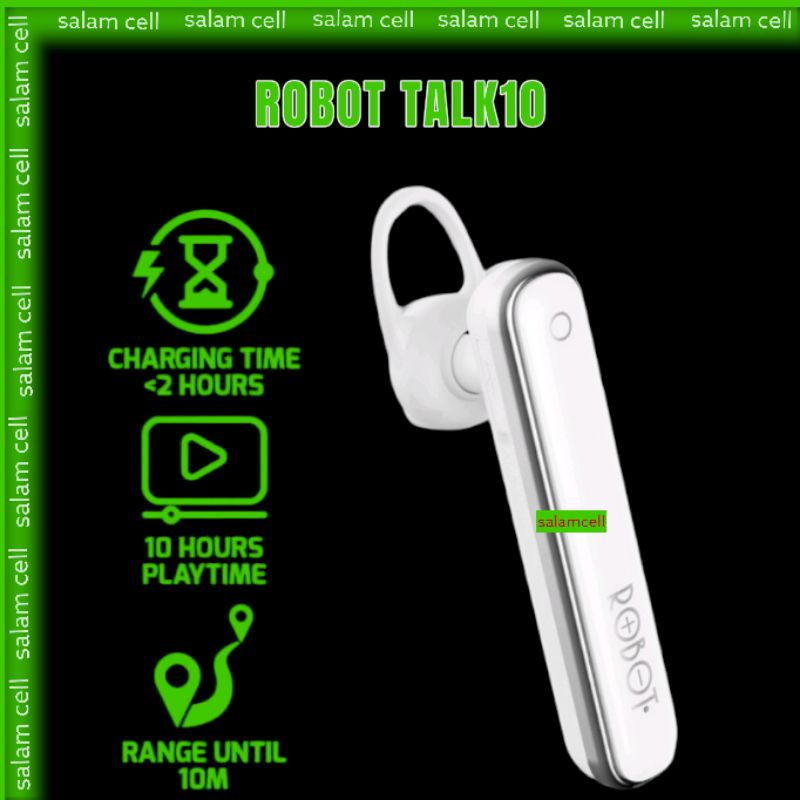 Headset Bluetooth ROBOT TALK10 Original Garansi Resmi