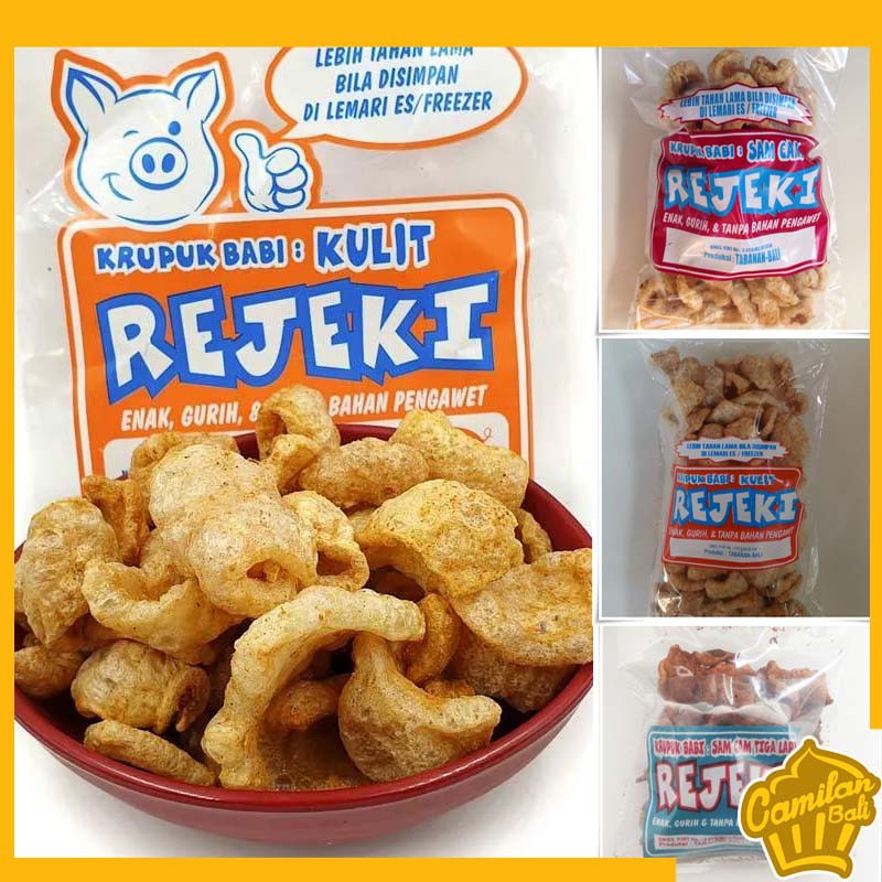 

REJEKI Kerupuk Babi 150 gr Camilan Khas Bali