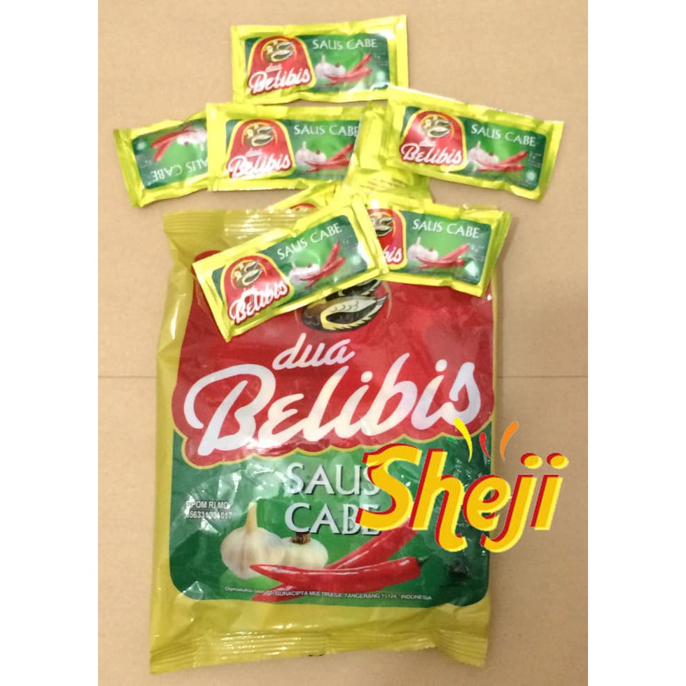 SAMBAL DUA BELIBIS ISI 24 SACHET / SAUS CABE SACHET ISI 24 SACHET / 24 SACHET INDONESIA CHILI SAUCE