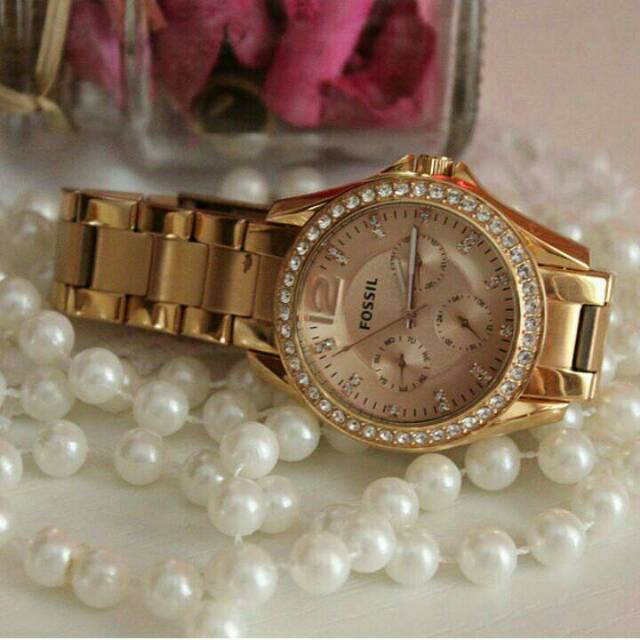 JAM TANGAN WANITA FOSSIL ES2811 ROSEGOLD 100% ORIGINAL