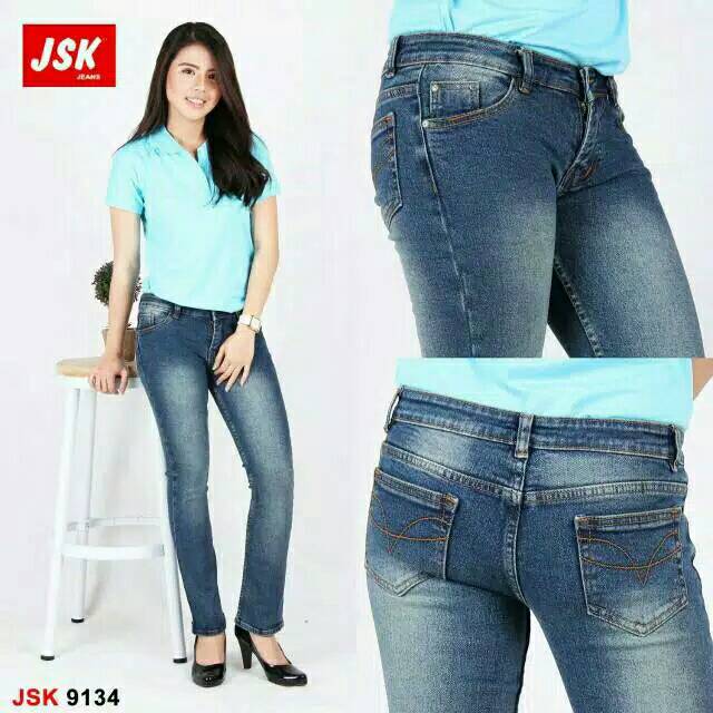 (5 WARNA)Celana Panjang Cutbray Jeans Wanita/Celana Jeans Melar Cewek Trendy/Modis/Celana hitam Biru