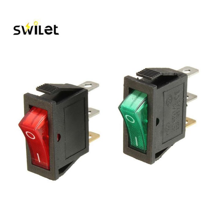 KCD3-11-Y boat shape switch Red light saklar Anti Oxidation 800W 15A