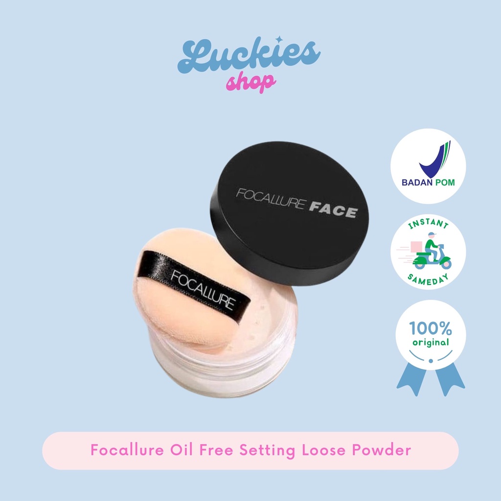 Official Distributor - Focallure Oil Free Setting Loose Powder Bedak Focallure FA15 Bedak Tabur