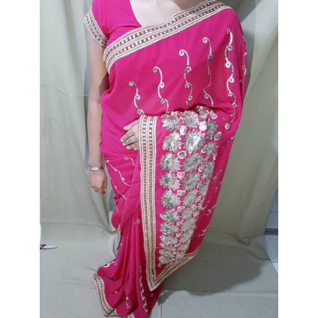 Saree india / stelan india siap pakai / baju india cantik new model
