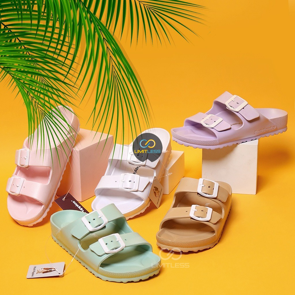 Sandal Cewek Selop EVA Strap Dua Sandal Wanita Slop Rumah Sendal Selop Wanita Terbaru Ringan Anti Air