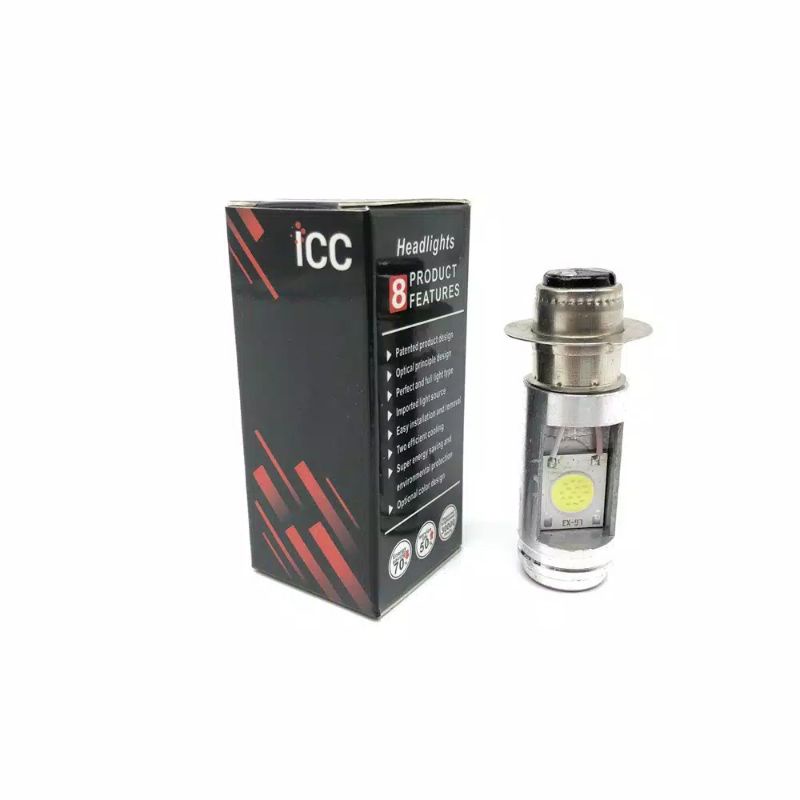 BOHLAM LED H6 COB 2 MATA LED AC DC MERK ICC V1139