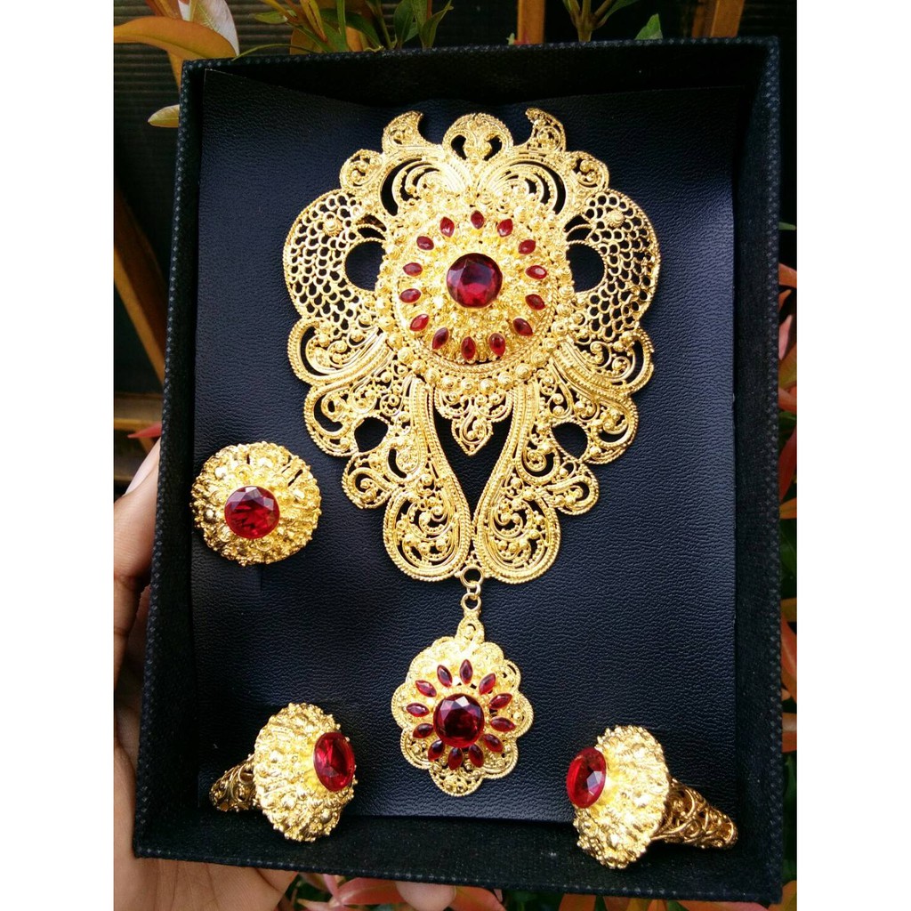 Bros Alpaka Bali Set Bros Anting Cincin  Premium XIII