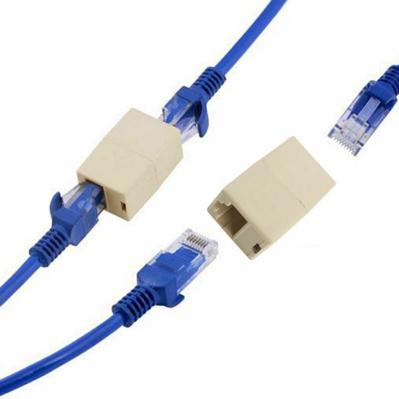 RJ45 Female to Female Network Ethernet LAN Cable Coupler Connector KONEKTOR SAMBUNGAN KABEL LA