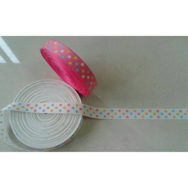 

Pita grosgrain 5/8" polka 3warna