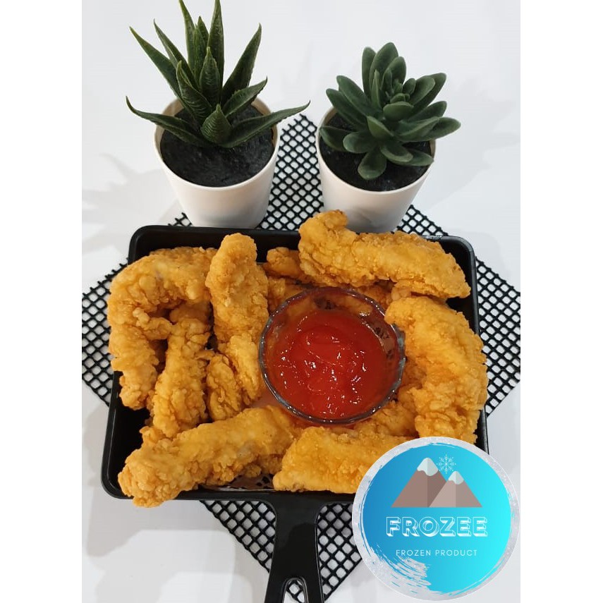 

Chicken Strip Boneless / Ayam Krispi Tanpa Tulang 500 Gr