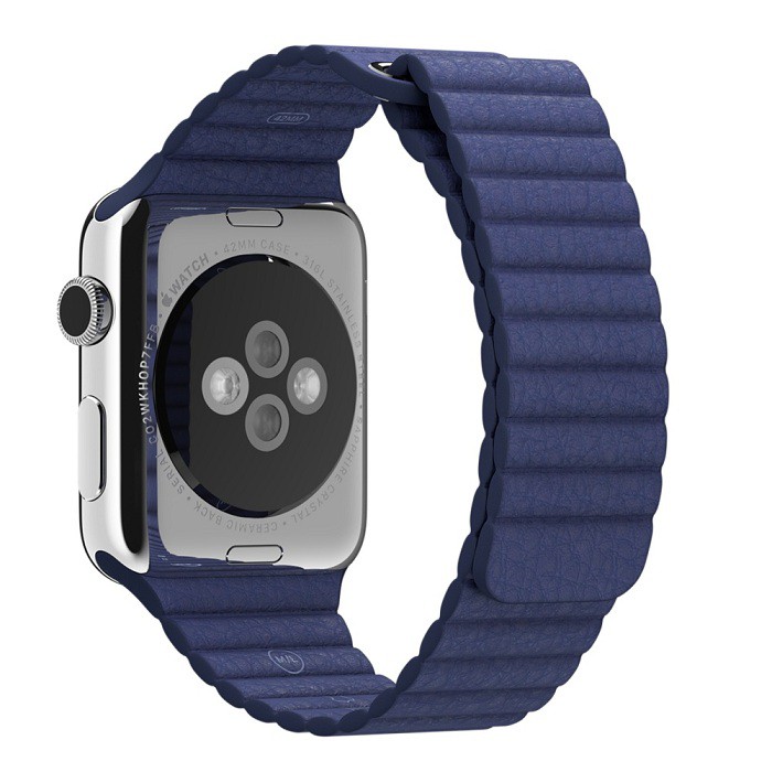 Tali Jam Apple Watch Magnetic Leather Loop Strap Band 38mm 40mm - Blue