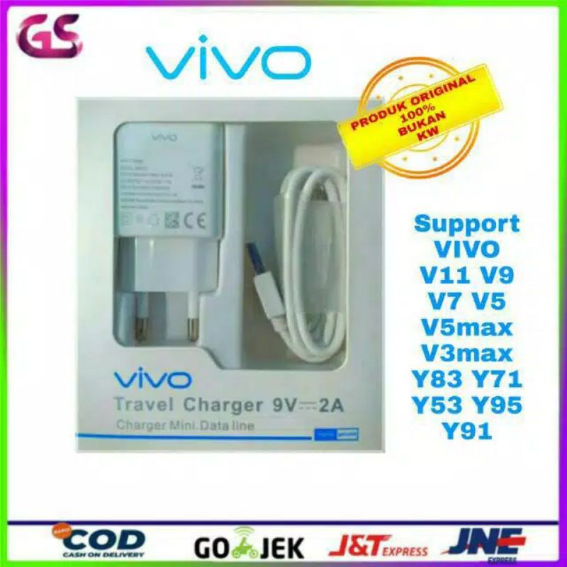 Charger VIVO Original 100% Fast Charging 9V-2A / Charger Vivo V11 V9