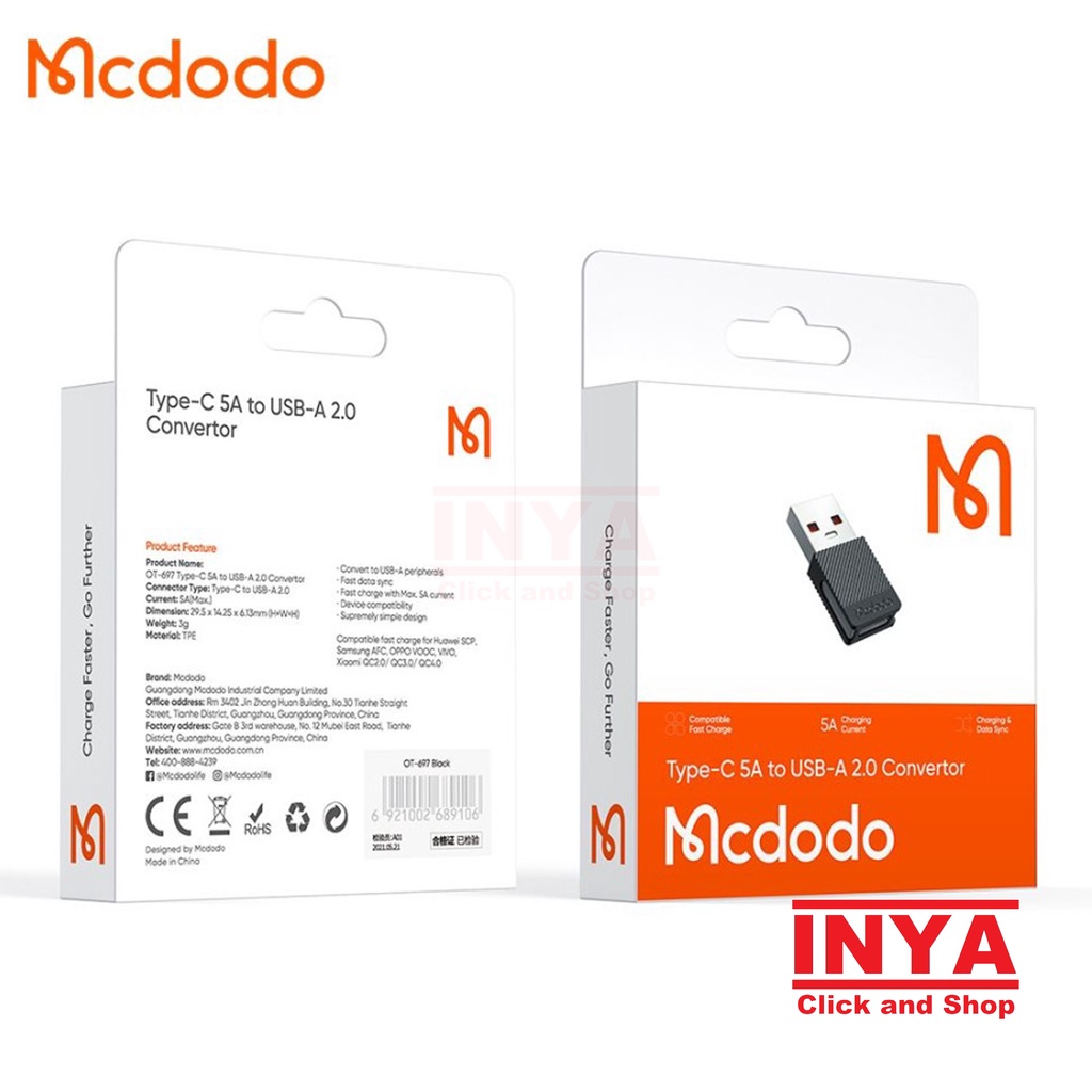 MCDODO OT-6970 OTG ADAPTER USB A to Type C - Connector - Konverter