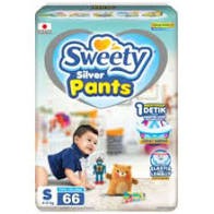 popok pempers sweety silver pants isi 66s