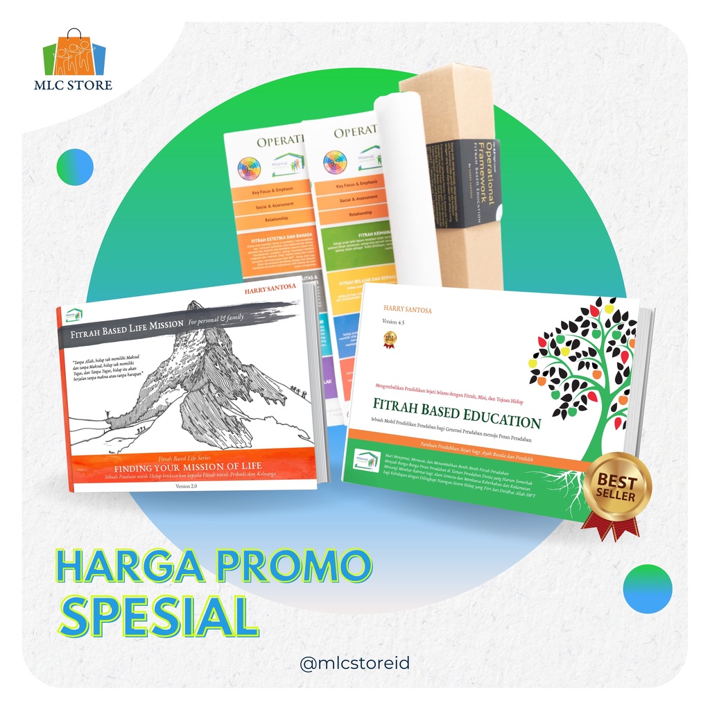 Paket Bundling Buku Fitrah Based Education & Buku Fitrah Based Life + Poster Framework FBE (FBELP)