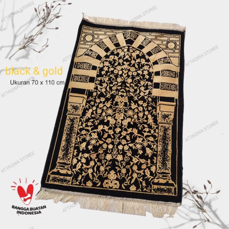 Sajadah Turki Original Super Ultra premium/ Motif Kiswah / Ukuran 70 cm x 110 cm, Tebal Halus Perlengkapan Shalat Pakaian Muslim / Sejadah / Sajadah Turki Impor / Sajadah Empuk / Sajadah Busa / Sajadah Solat Dewasa,motif flowers