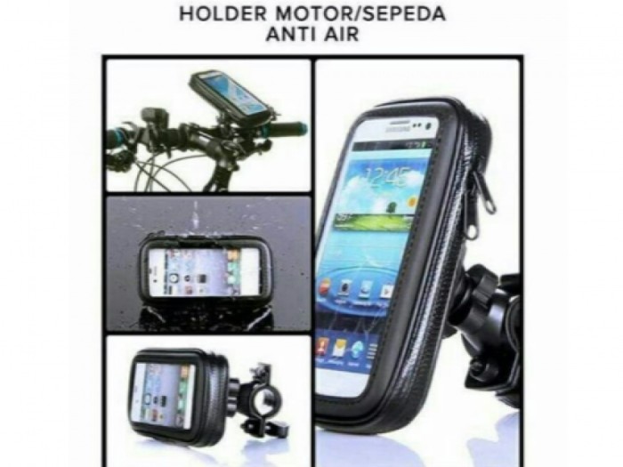 Holder HP GPS Stang Sepeda / Motor Waterproof Anti Air 6.3 inchi