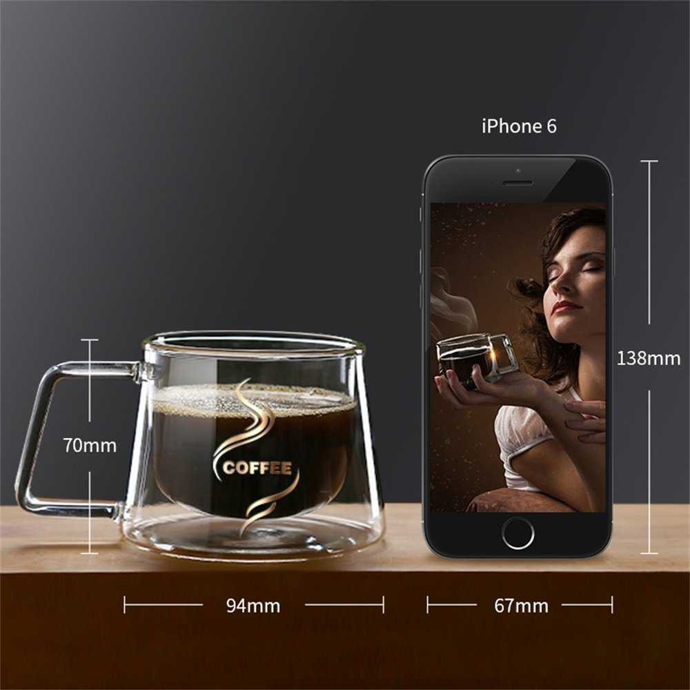 Gelas Cangkir Kopi Double Glass Coffee Mug 240ML || Grosir Barang Unik Murah Lucu-2