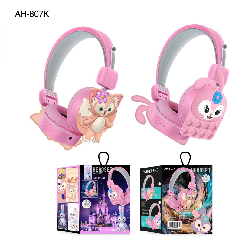 HEADPHONE BLUETOOTH AH-807K FASHION KARTUN LINABELL