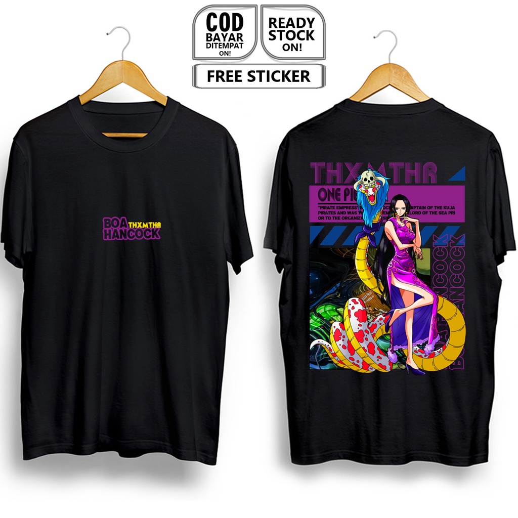 KAOS BOA HANCOCK ONE PIECE WAIFU ANIME MANGA KUJA PIRATES WIBU OTAKU NICO NAMI MONKEY D. LUFFY SHANK