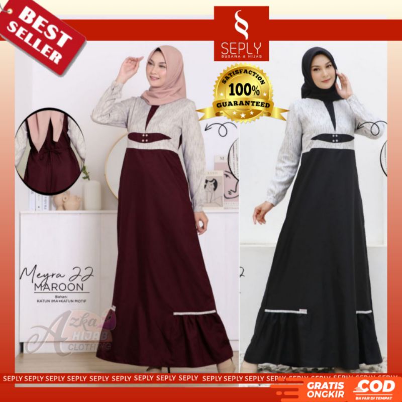 BAJU GAMIS TERBARU 2022 / GAMIS SEPLY MEYRA 22 / GAMIS SIMPLE ELEGAN / GAMIS MODERN / DRESS REMAJA M