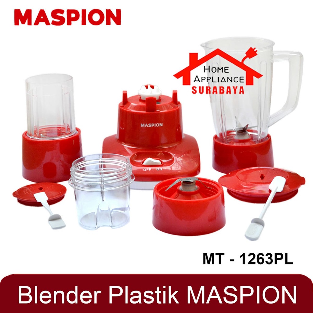 Blender Maspion Plastik 3 IN 1 Kapasitas 1 Liter MT 1263 PL / MT-1263 PL