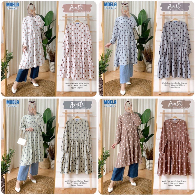 O.K - TUNIK RAYON LD 100 PJ 100 BUSUI ORIGINAL MOELA BERLABEL || TUNIK MUSLIM TERLARIS || TUNIK REMP
