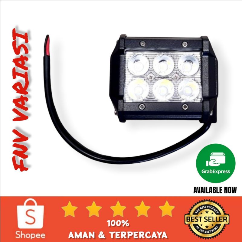 Foglamp Kotak Tebal Lampu Sorot 6 LED SIFCO
