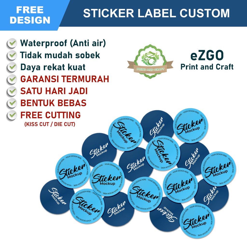 CETAK STICKER / STIKER LABEL VYNL KEMASAN MAKANAN MINUMAN ...