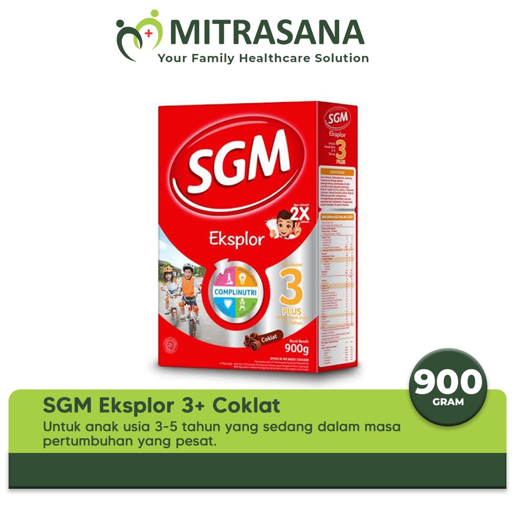 SGM Eksplor Belajar 3+ Pro-GressMaxx Coklat | Vanilla Susu Bubuk 900 gr